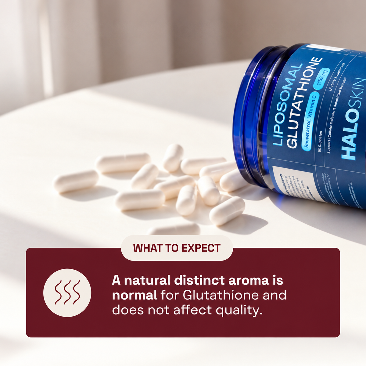 HaloSkin Liposomal Glutathione - what to expect