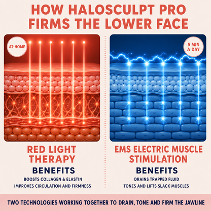HaloSculpt Pro® — 4-in-1 Microcurrent + Red Light To Sculpt Your Jawline