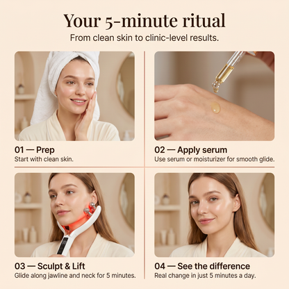 Halo Sculpt Pro — 8-Head De-Puffing & Lymphatic Drainage Tool for a Snatched Jawline
